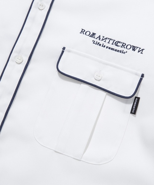 ROMANTIC CROWN(ロマンティッククラウン)の「【ROMANTIC CROWN】ROUND COLLAR PIPING SHIRT / ロマンティッククラウン ラウンド カラー パイピング シャツ(シャツ/ブラウス・メンズ・ホワイト/ベージュ/ネイビー・SMALL/MEDIUM/LARGE/X-LARGE)」の12枚目の写真