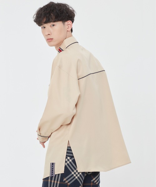 ROMANTIC CROWN(ロマンティッククラウン)の「【ROMANTIC CROWN】ROUND COLLAR PIPING SHIRT / ロマンティッククラウン ラウンド カラー パイピング シャツ(シャツ/ブラウス・メンズ・ホワイト/ベージュ/ネイビー・SMALL/MEDIUM/LARGE/X-LARGE)」の17枚目の写真