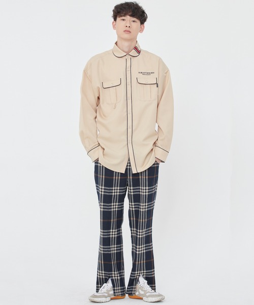 ROMANTIC CROWN(ロマンティッククラウン)の「【ROMANTIC CROWN】ROUND COLLAR PIPING SHIRT / ロマンティッククラウン ラウンド カラー パイピング シャツ(シャツ/ブラウス・メンズ・ホワイト/ベージュ/ネイビー・SMALL/MEDIUM/LARGE/X-LARGE)」の18枚目の写真