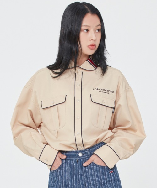 ROMANTIC CROWN(ロマンティッククラウン)の「【ROMANTIC CROWN】ROUND COLLAR PIPING SHIRT / ロマンティッククラウン ラウンド カラー パイピング シャツ(シャツ/ブラウス・メンズ・ホワイト/ベージュ/ネイビー・SMALL/MEDIUM/LARGE/X-LARGE)」の19枚目の写真