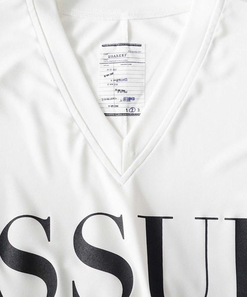 SHAREEF（シャリーフ）の「PE SMOOTH LONG LENGTH T（Tシャツ/カットソー・メンズ・ホワイト/ブラック/バーガンディー/グレイッシュブルー・1/2/3）」の6枚目の写真