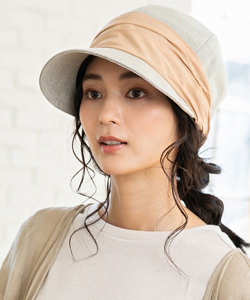 QUEENHEAD（クイーンヘッド）の「サンマリンキャスケット（キャスケット・レディース・ライトグレー/ブラック/グレー/カーキ/ナチュラル・X-LARGE/FREE）」の13枚目の写真