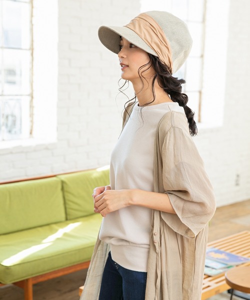 QUEENHEAD（クイーンヘッド）の「サンマリンキャスケット（キャスケット・レディース・ライトグレー/ブラック/グレー/カーキ/ナチュラル・X-LARGE/FREE）」の15枚目の写真