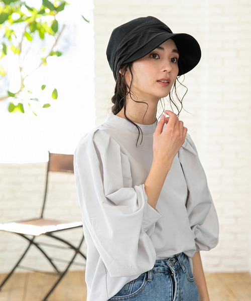 QUEENHEAD（クイーンヘッド）の「サンマリンキャスケット（キャスケット・レディース・ライトグレー/ブラック/グレー/カーキ/ナチュラル・X-LARGE/FREE）」の10枚目の写真