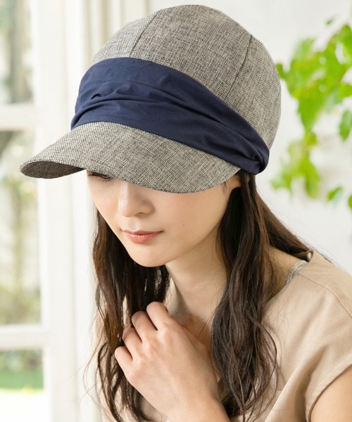 QUEENHEAD（クイーンヘッド）の「サンマリンキャスケット（キャスケット・レディース・ライトグレー/ブラック/グレー/カーキ/ナチュラル・X-LARGE/FREE）」の22枚目の写真