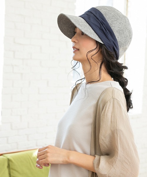 QUEENHEAD（クイーンヘッド）の「サンマリンキャスケット（キャスケット・レディース・ライトグレー/ブラック/グレー/カーキ/ナチュラル・X-LARGE/FREE）」の18枚目の写真