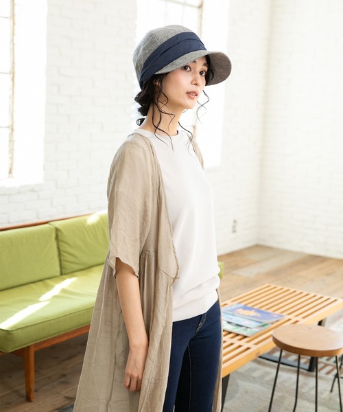 QUEENHEAD（クイーンヘッド）の「サンマリンキャスケット（キャスケット・レディース・ライトグレー/ブラック/グレー/カーキ/ナチュラル・X-LARGE/FREE）」の19枚目の写真