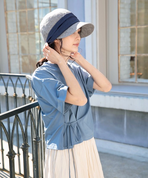 QUEENHEAD（クイーンヘッド）の「サンマリンキャスケット（キャスケット・レディース・ライトグレー/ブラック/グレー/カーキ/ナチュラル・X-LARGE/FREE）」の21枚目の写真