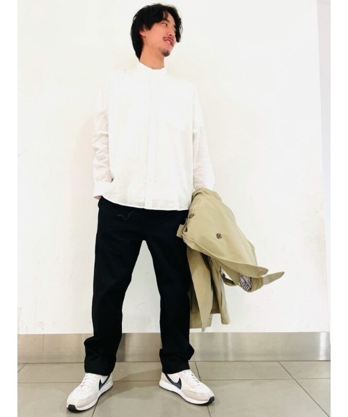 GAP(ギャップ)の「リラックスフィット バンドカラーシャツ(シャツ/ブラウス・メンズ・ブルー系その他/ブラック/ホワイト・XS/S/M/L/XL)」の10枚目の写真