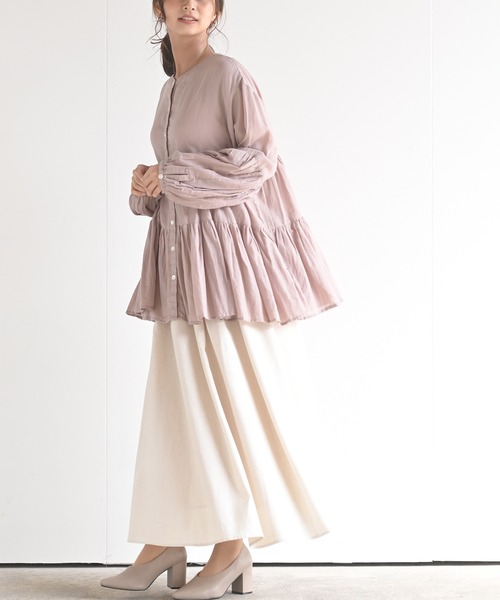 rps（アールピーエス）の「バンドカラーティアードブラウス（シャツ/ブラウス・レディース・オフホワイト/ブラック/ラベンダー・M）」の16枚目の写真