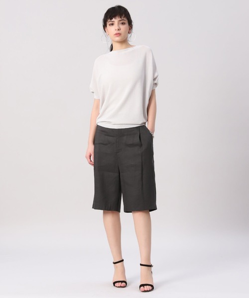 INED（イネド）の「ホールガーメント(R)ドルマンスリーブラメニット（ニット/セーター・レディース・ネイビー/シルバー/モカ・9号/7号）」の11枚目の写真