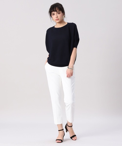 INED（イネド）の「ホールガーメント(R)ドルマンスリーブラメニット（ニット/セーター・レディース・ネイビー/シルバー/モカ・9号/7号）」の13枚目の写真