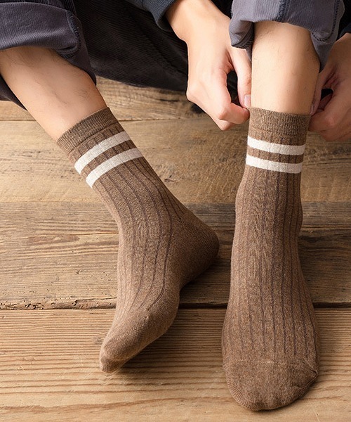 セール F D レトロカラーラインソックス ソックス 靴下 Fun Daily ファンアンドデイリー のファッション通販 Zozotown