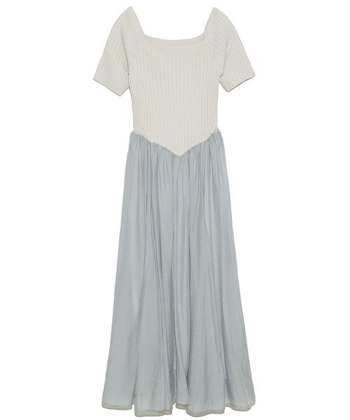 LILY BROWN（リリーブラウン）の「リブニットドッキングワンピース  