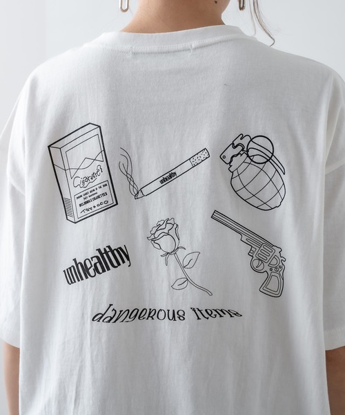 RASVOA（ラスボア）の「Danger Ｔシャツ（Tシャツ/カットソー・レディース・ブラック/オフホワイト/オレンジ・FREE）」の13枚目の写真