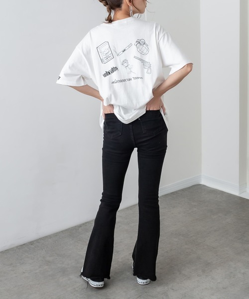 RASVOA（ラスボア）の「Danger Ｔシャツ（Tシャツ/カットソー・レディース・ブラック/オフホワイト/オレンジ・FREE）」の12枚目の写真