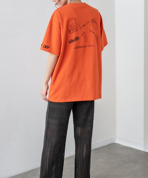 RASVOA（ラスボア）の「Danger Ｔシャツ（Tシャツ/カットソー・レディース・ブラック/オフホワイト/オレンジ・FREE）」の17枚目の写真