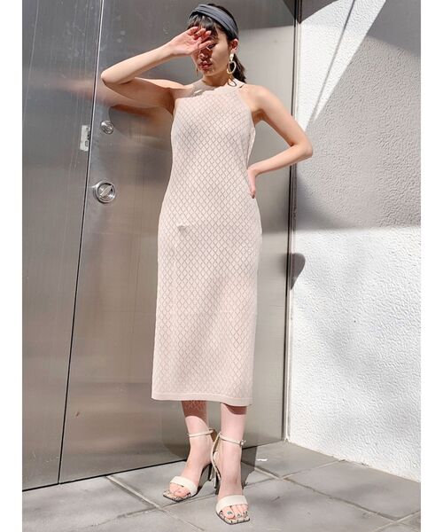 GYDA（ジェイダ）の「アメスリシースルーノースリーブニット