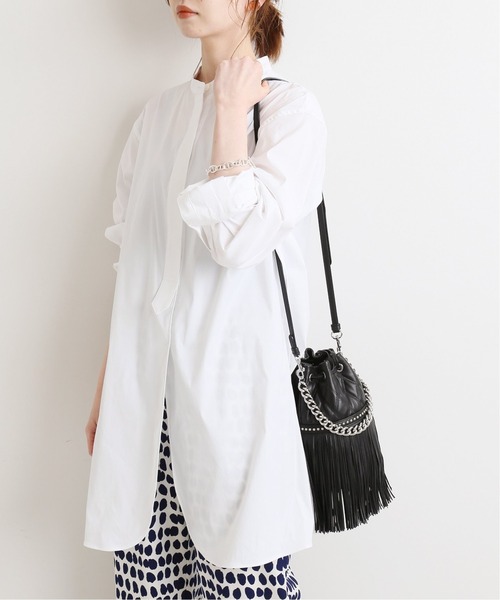 IENA イエナ BLACK スリットシャツ BLACK サテンシャツ（シャツ／ブラウス）｜IENA（イエナ）の通販