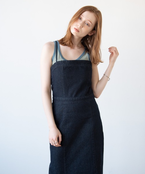 flowriri（フロウリリ）の「flowriri レースアップデニムワンピース（ワンピース・レディース・ブルー/アイボリー・FREE）」の11枚目の写真