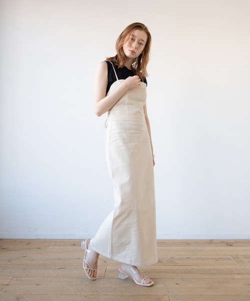 flowriri（フロウリリ）の「flowriri レースアップデニムワンピース（ワンピース・レディース・ブルー/アイボリー・FREE）」の13枚目の写真