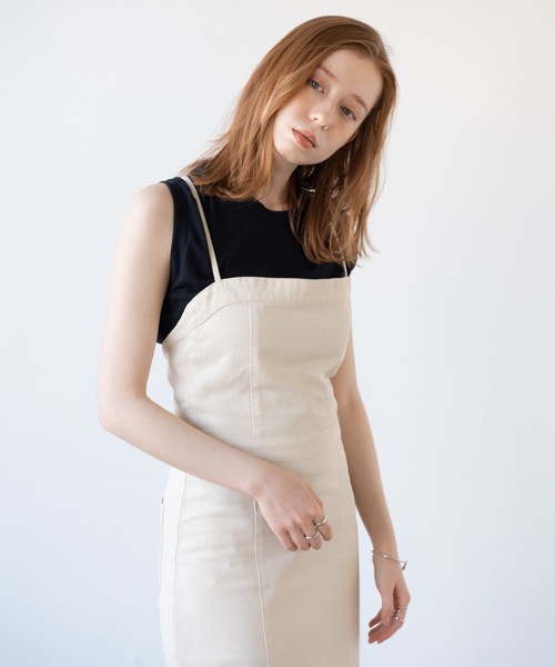 flowriri（フロウリリ）の「flowriri レースアップデニムワンピース（ワンピース・レディース・ブルー/アイボリー・FREE）」の19枚目の写真