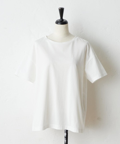 BEARDSLEY（ビアズリー）の「イニシャル刺繍Tシャツ（Tシャツ/カットソー・レディース・ホワイト/ブラック・FREE）」の12枚目の写真