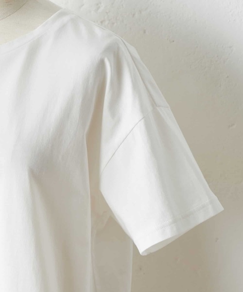 BEARDSLEY（ビアズリー）の「イニシャル刺繍Tシャツ（Tシャツ/カットソー・レディース・ホワイト/ブラック・FREE）」の6枚目の写真