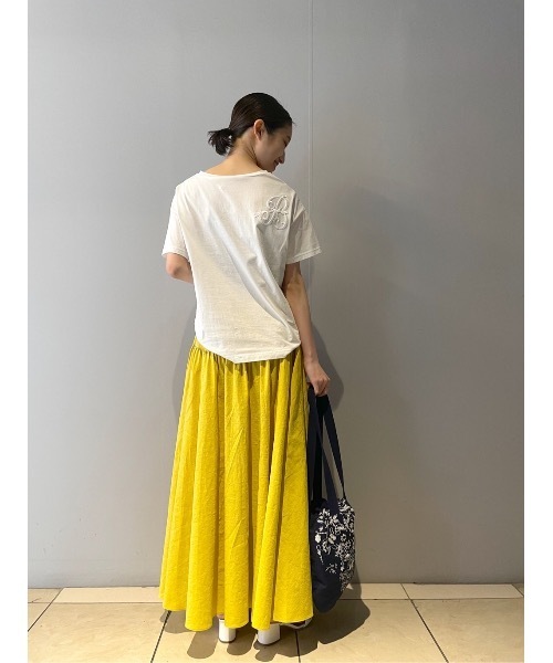 BEARDSLEY（ビアズリー）の「イニシャル刺繍Tシャツ（Tシャツ/カットソー・レディース・ホワイト/ブラック・FREE）」の17枚目の写真