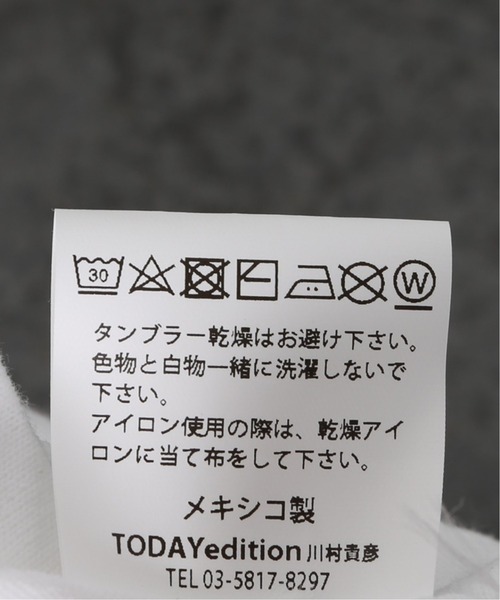 TODAY edition(トゥデイエディション)の「【TODAY edition / トゥデイエディション】 COUPLE SS TEE(Tシャツ/カットソー・メンズ・ホワイト/ブラック・MEDIUM/LARGE)」の20枚目の写真