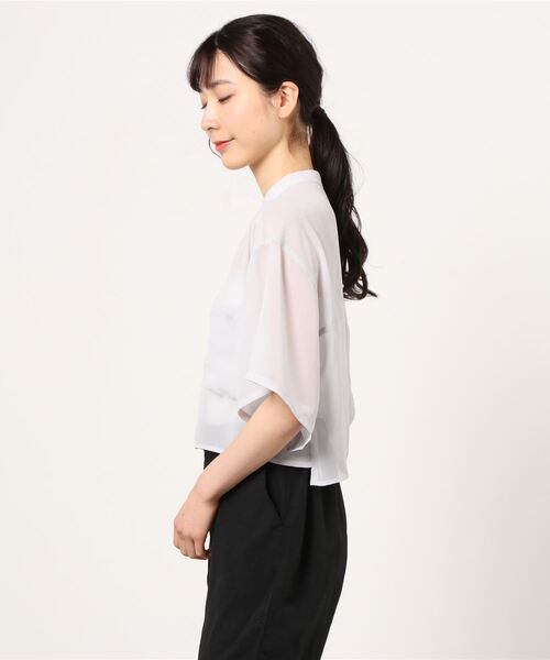 dispark(ディスパーク)の「DISPARK /バンドカラーショートシャツ(シャツ/ブラウス・レディース・アイボリー/その他1・FREE)」の7枚目の写真