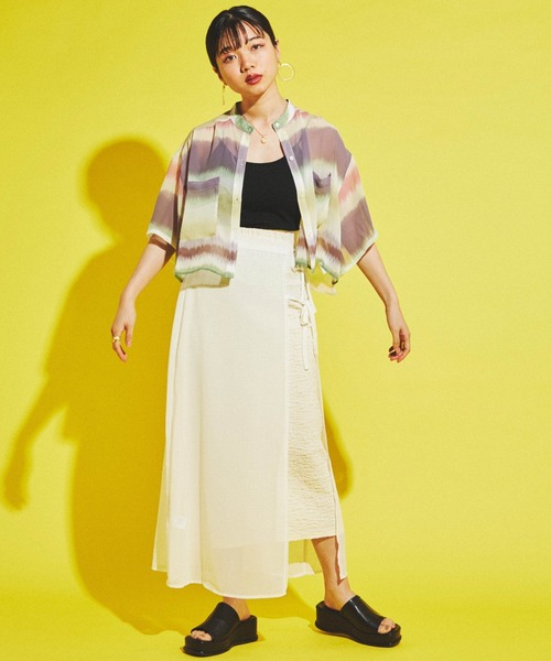 dispark(ディスパーク)の「DISPARK /バンドカラーショートシャツ(シャツ/ブラウス・レディース・アイボリー/その他1・FREE)」の6枚目の写真