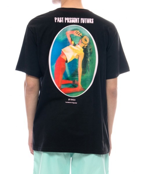 RVCA(ルーカ)の「RVCA メンズ 【DANA TRIPPE COLLECTION】 FOCUS SS Tシャツ【2021年夏モデル】/ルーカ半袖バックプリントTシャツ(Tシャツ/カットソー・メンズ・ブラック/ホワイト・LARGE/SMALL/MEDIUM)」の1枚目の写真