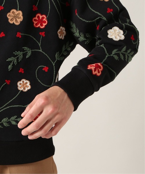 niche.（ニッチ）の「【niche./ニッチ】Flower EMB C/N SWEAT-ALL（スウェット・メンズ・ブラック・MEDIUM）」の3枚目の写真