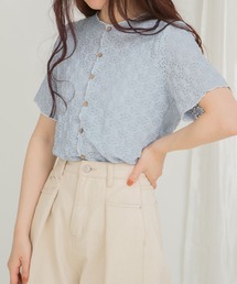 Newlyme | フラワーレース配色メロウカーディガン(Tシャツ/カットソー)