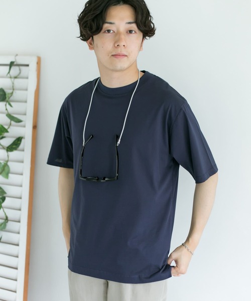 URBAN RESEARCH DOORS（アーバンリサーチドアーズ）の「ダブルシルケットTシャツ（Tシャツ/カットソー・メンズ・ライトグレー/ホワイト/ミント/ネイビー/アイボリー・40/38）」の6枚目の写真