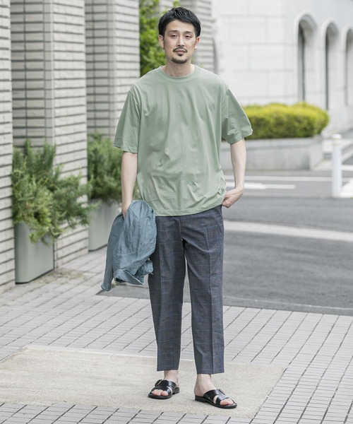 URBAN RESEARCH DOORS（アーバンリサーチドアーズ）の「ダブルシルケットTシャツ（Tシャツ/カットソー・メンズ・ライトグレー/ホワイト/ミント/ネイビー/アイボリー・40/38）」の11枚目の写真