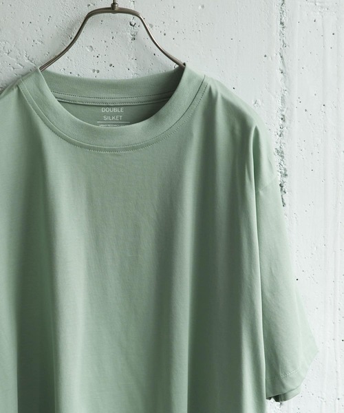 URBAN RESEARCH DOORS（アーバンリサーチドアーズ）の「ダブルシルケットTシャツ（Tシャツ/カットソー・メンズ・ライトグレー/ホワイト/ミント/ネイビー/アイボリー・40/38）」の13枚目の写真