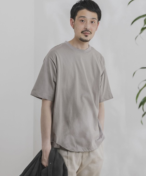 URBAN RESEARCH DOORS（アーバンリサーチドアーズ）の「ダブルシルケットTシャツ（Tシャツ/カットソー・メンズ・ライトグレー/ホワイト/ミント/ネイビー/アイボリー・40/38）」の14枚目の写真