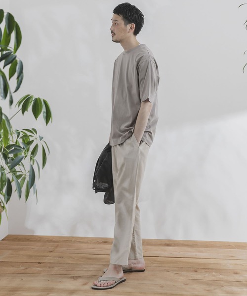 URBAN RESEARCH DOORS（アーバンリサーチドアーズ）の「ダブルシルケットTシャツ（Tシャツ/カットソー・メンズ・ライトグレー/ホワイト/ミント/ネイビー/アイボリー・40/38）」の18枚目の写真