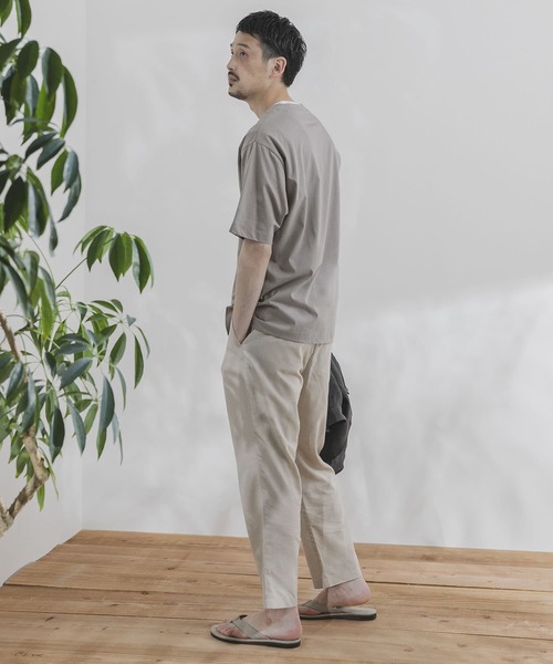 URBAN RESEARCH DOORS（アーバンリサーチドアーズ）の「ダブルシルケットTシャツ（Tシャツ/カットソー・メンズ・ライトグレー/ホワイト/ミント/ネイビー/アイボリー・40/38）」の19枚目の写真