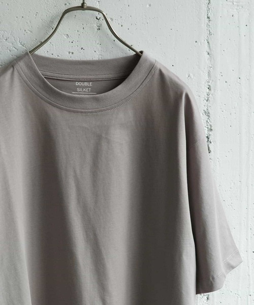 URBAN RESEARCH DOORS（アーバンリサーチドアーズ）の「ダブルシルケットTシャツ（Tシャツ/カットソー・メンズ・ライトグレー/ホワイト/ミント/ネイビー/アイボリー・40/38）」の20枚目の写真