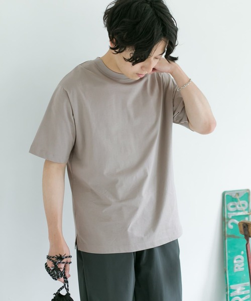 URBAN RESEARCH DOORS（アーバンリサーチドアーズ）の「ダブルシルケットTシャツ（Tシャツ/カットソー・メンズ・ライトグレー/ホワイト/ミント/ネイビー/アイボリー・40/38）」の21枚目の写真