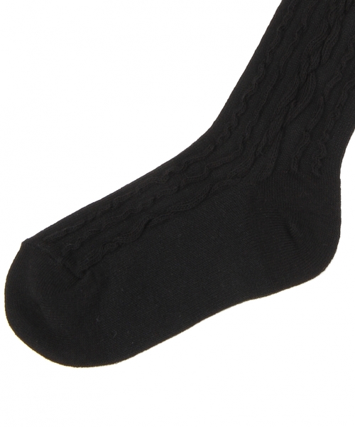 green label relaxing（グリーンレーベルリラクシング）の「【KIDS】GLRケーブルタイツ（タイツ/ストッキング・キッズ・ホワイト/ブラック・120-130cm/100-110cm）」の6枚目の写真