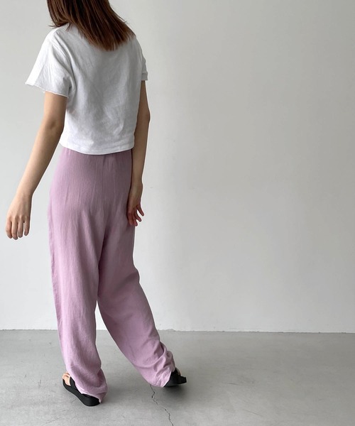 CANAL JEAN(キャナルジーン)の「RED CHOP WORKS(レッドチョップワークス) WフェイスクロップドTシャツ(Tシャツ/カットソー・レディース・ホワイト/ブラック・38)」の3枚目の写真