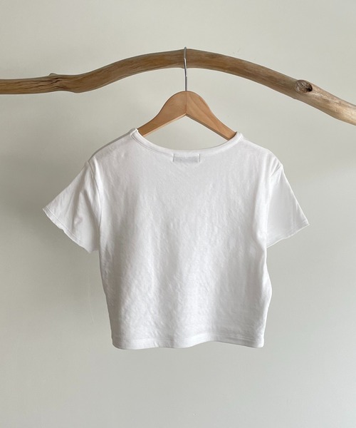 CANAL JEAN(キャナルジーン)の「RED CHOP WORKS(レッドチョップワークス) WフェイスクロップドTシャツ(Tシャツ/カットソー・レディース・ホワイト/ブラック・38)」の11枚目の写真