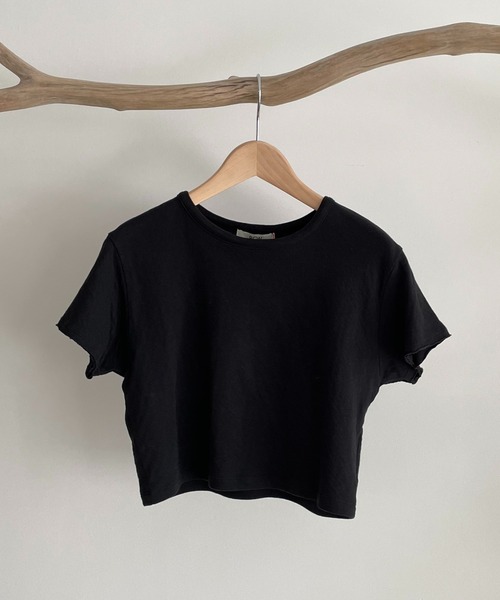 CANAL JEAN(キャナルジーン)の「RED CHOP WORKS(レッドチョップワークス) WフェイスクロップドTシャツ(Tシャツ/カットソー・レディース・ホワイト/ブラック・38)」の9枚目の写真