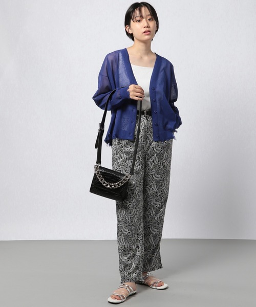 PAGEBOY（ページボーイ）の「シアーダメージカーディガン（カーディガン/ボレロ・レディース・ブラック/オフホワイト/ブルー/グレイッシュベージュ・FREE）」の11枚目の写真