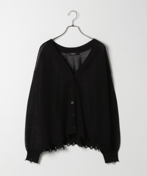 PAGEBOY（ページボーイ）の「シアーダメージカーディガン（カーディガン/ボレロ・レディース・ブラック/オフホワイト/ブルー/グレイッシュベージュ・FREE）」の13枚目の写真
