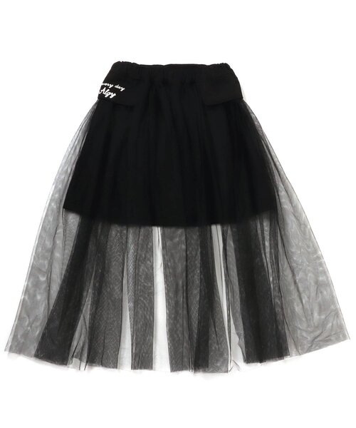 algy（アルジー）の「チュール重ねスカート（スカート・キッズ・ブラック/インディゴブルー・SMALL/MEDIUM/X-SMALL/XX-SMALL）」の3枚目の写真